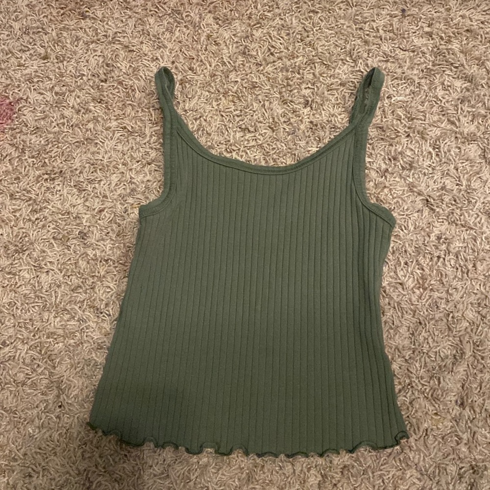 Army green tank top